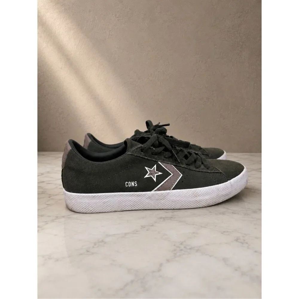 Converse CONS One Star Pro Suede Sneakers Olive Green White Men’s 8 Women’s 9.5